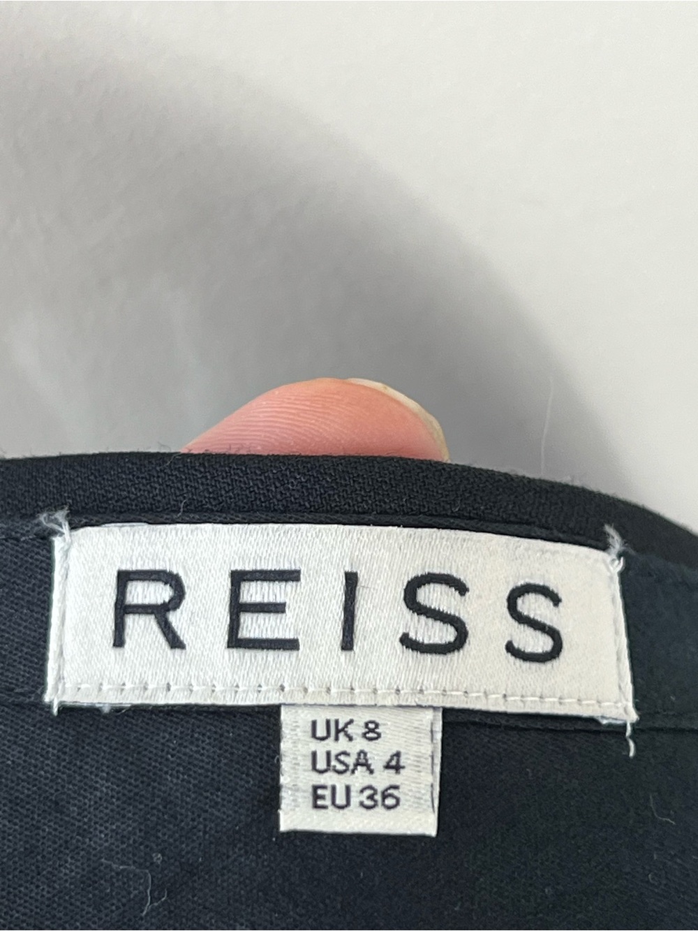 Reiss Women’s Wool Blend Black Trouser Pants Size 4 Career Office Mid Rise - Picture 7 of 12